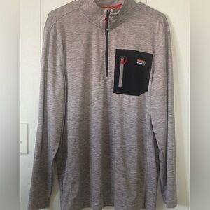 Avalanche SZ XL Men’s long sleeve Gray Pullover with Black  zippered Pocket